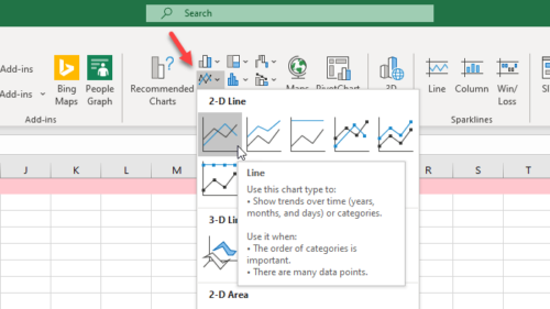 Cách tạo biểu đồ đường cong trong Excel