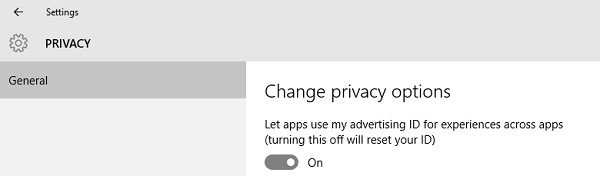 chặn quảng cáo trên cài đặt Windows 10