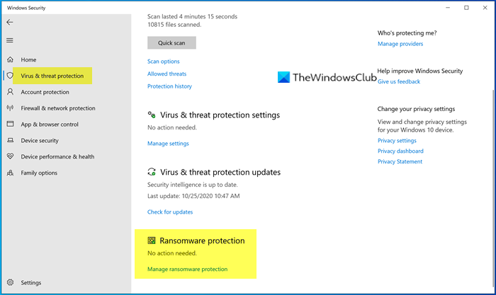 Ransomware Protection trong Windows Defender