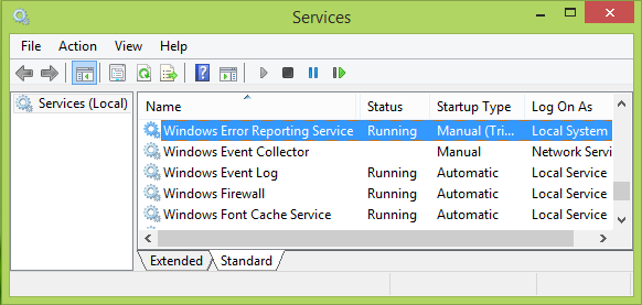 Windows-Lỗi-Báo cáo-Dịch vụ-1
