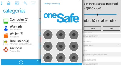 OneSafe Password Manager dành cho Lumia