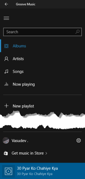 Ứng dụng Groove Music dành cho Windows 10