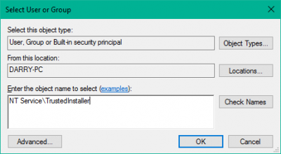Cách khôi phục quyền TrustedInstaller về mặc định trong Windows 10