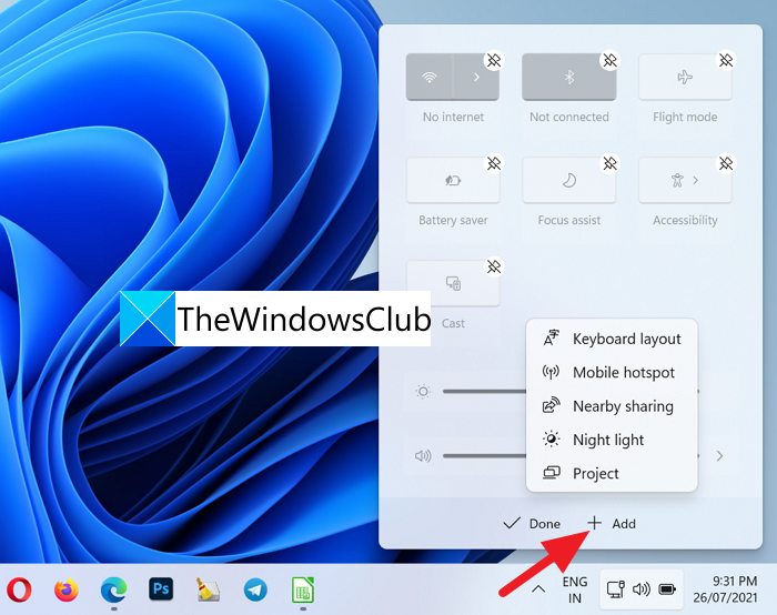 Hiển thị hoặc ẩn các biểu tượng trong khu vực tràn góc trên thanh tác vụ trên Windows 11