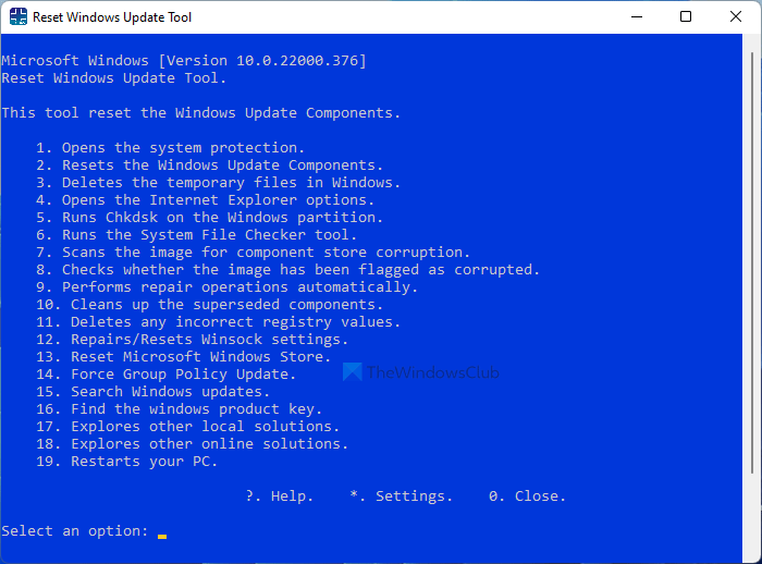Đặt lại Windows Update Tool sẽ tự động khôi phục cài đặt và thành phần về mặc định