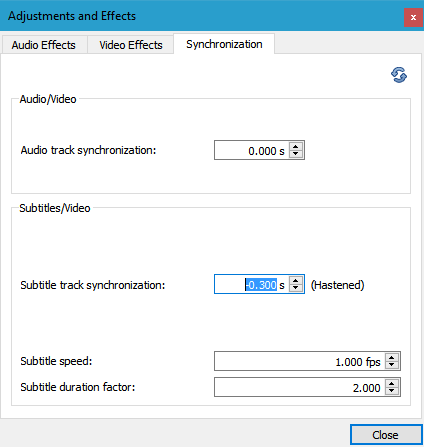 Điều chỉnh tốc độ phụ đề của VLC Media Player