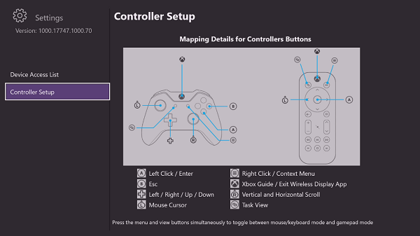Ánh xạ đầu vào của bàn phím hoặc chuột trên Bộ điều khiển Xbox One