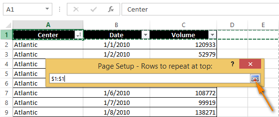 Cách lặp lại tiêu đề trong Excel khi in 4