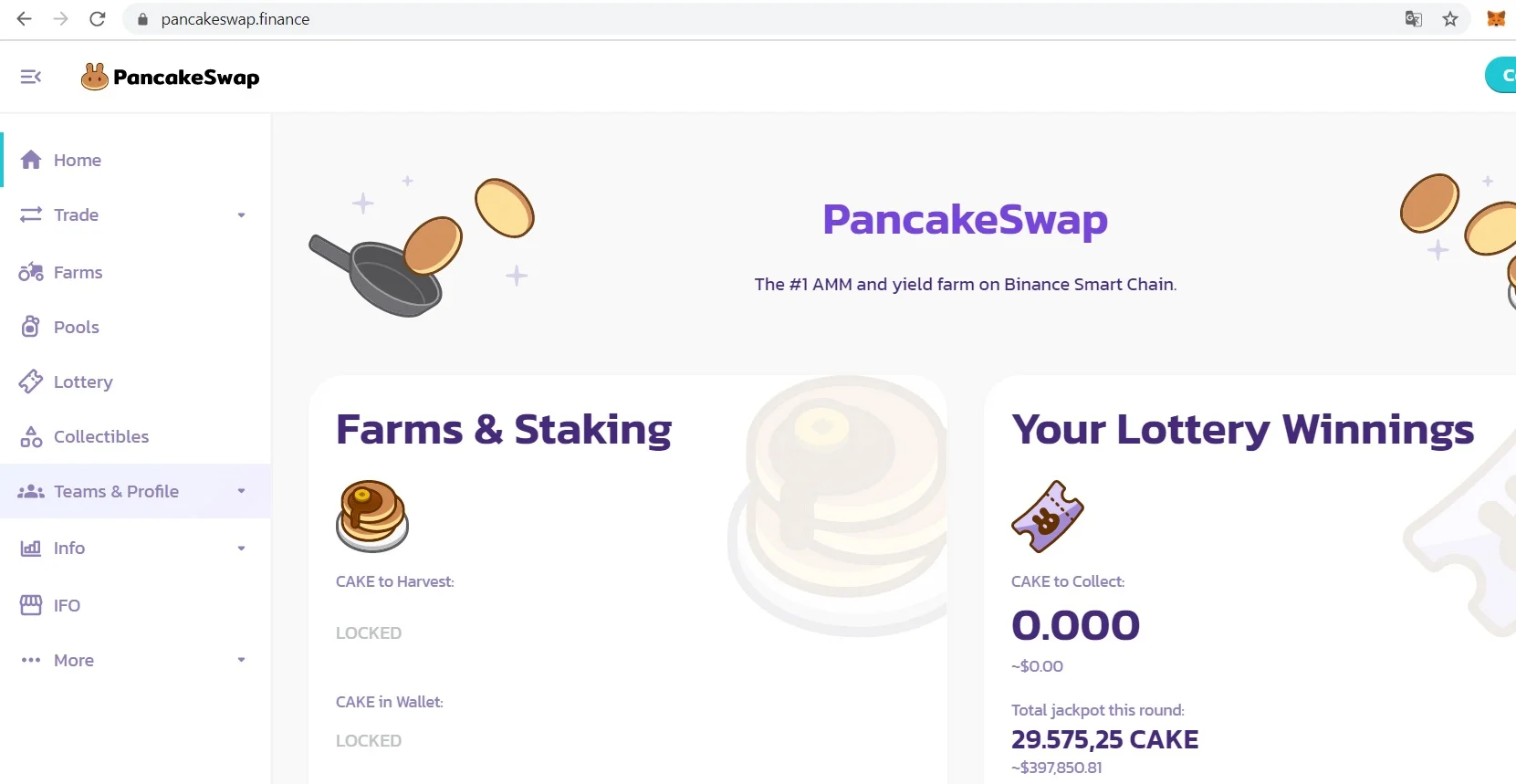 giao diện pancakeswap