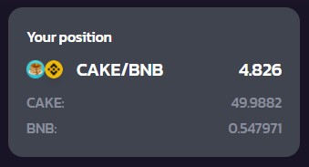 CAKE BNB Position