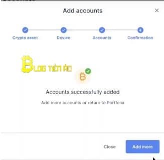 tạo account bitcoin thành công