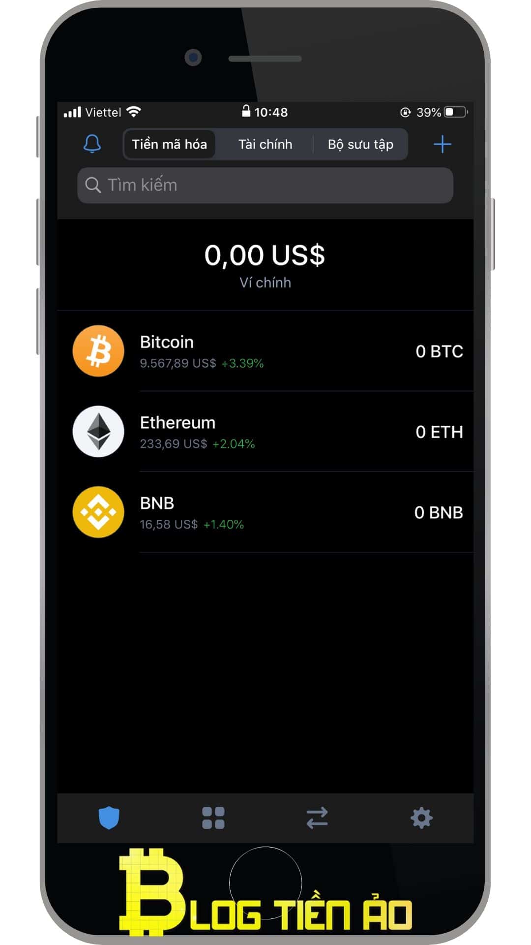 Giao diện ví trust wallet