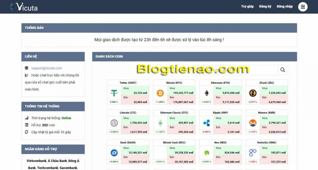 Vicuta – Giới thiệu sàn giao dịch mua bán Bitcoin và Altcoin uy tín tại Việt Nam