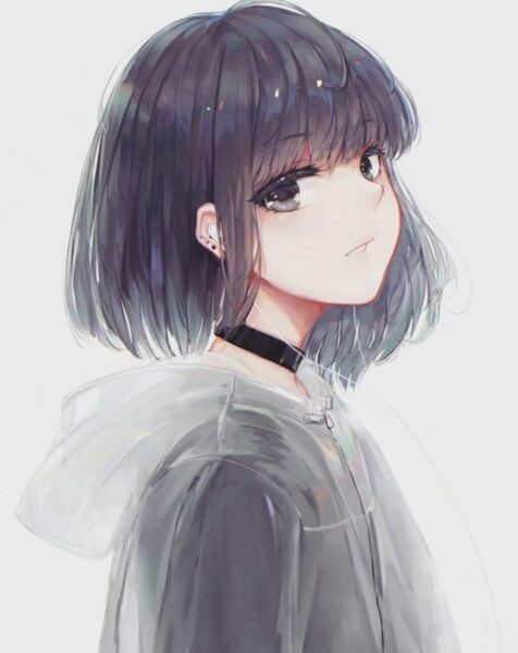 Hình vẽ anime tóc ngắn