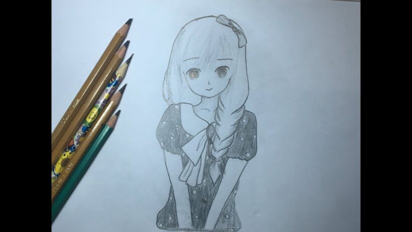 Cách vẽ anime nữ tết tóc