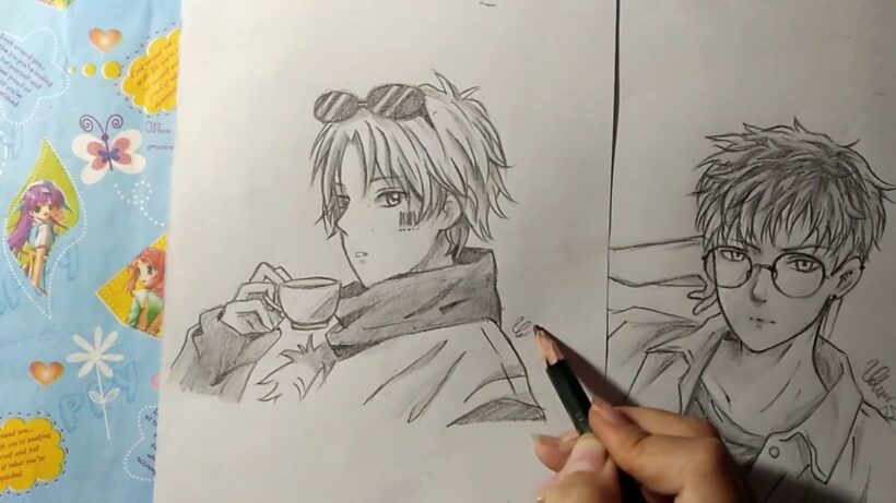 Cách vẽ anime nam bằng bút chì