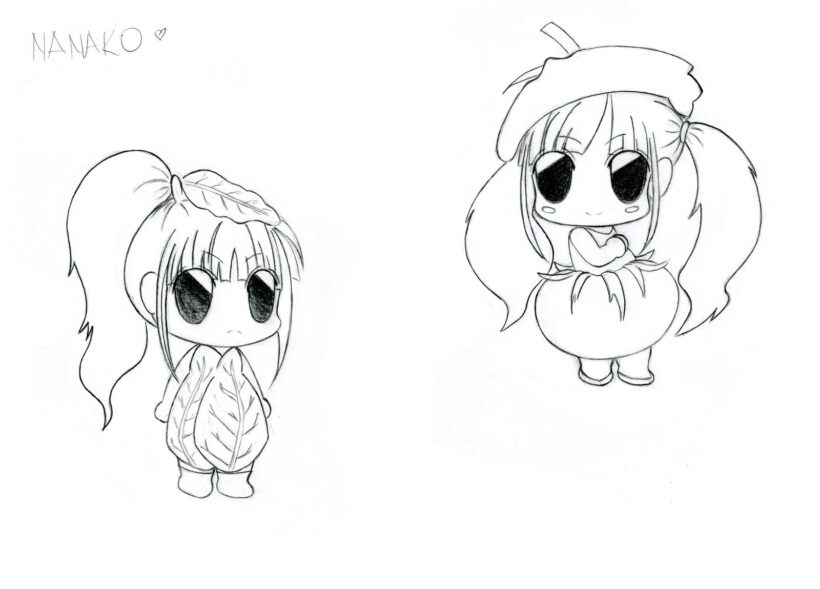 Hình vẽ đơn giản, anime chibi dễ thương