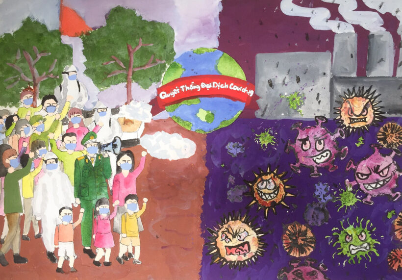 Vẽ tranh về đề tài vững tin Việt Nam màu sắc