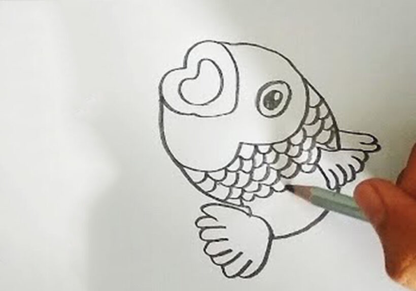 Cách vẽ con Cá Chép đơn giản nhất