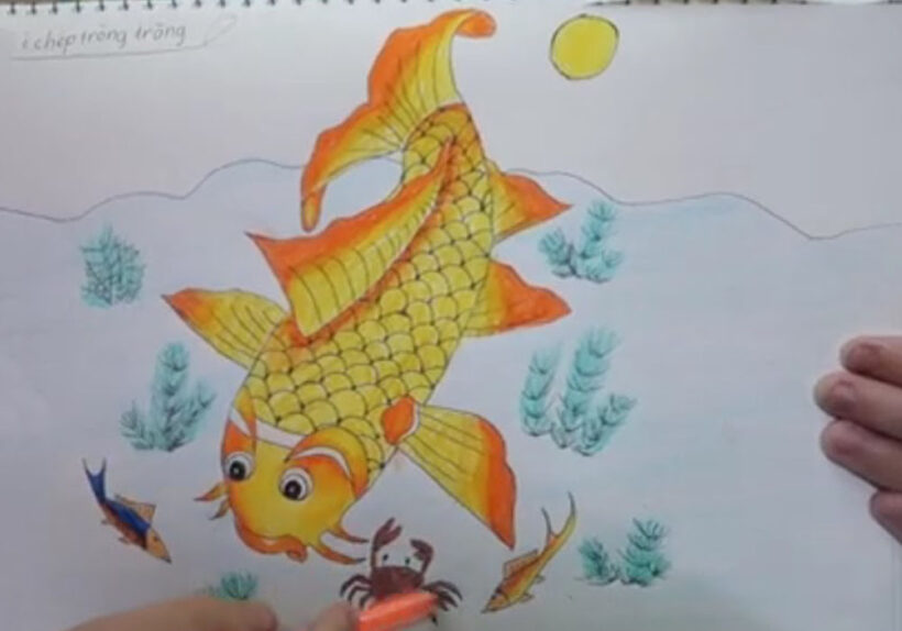Cách vẽ Cá Chép vàng đơn giản
