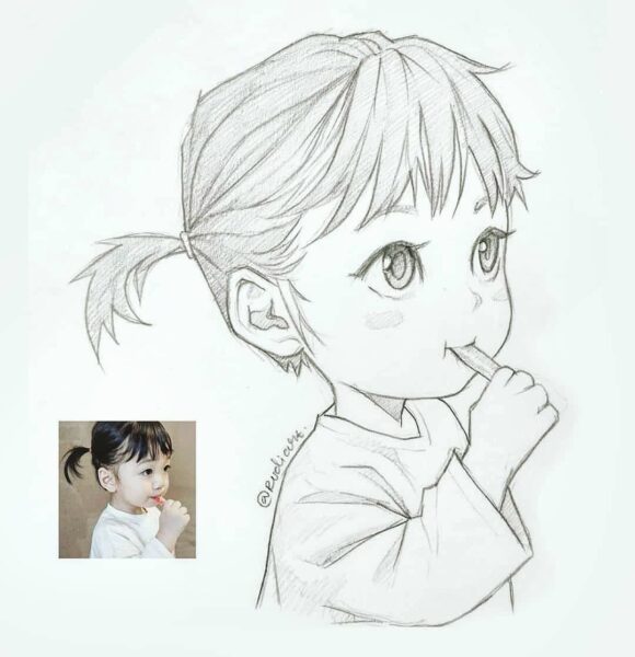 Cách vẽ em bé dễ thương