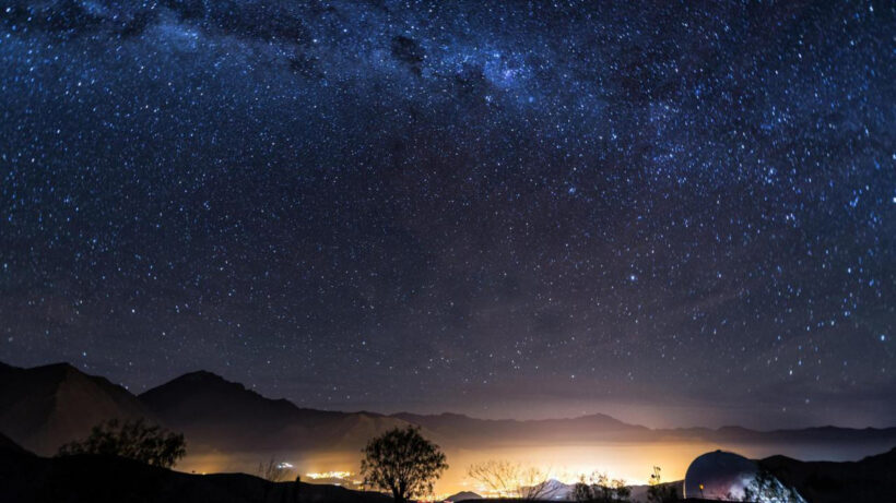 View of the Milky Way over the Elqui Valley in Chile