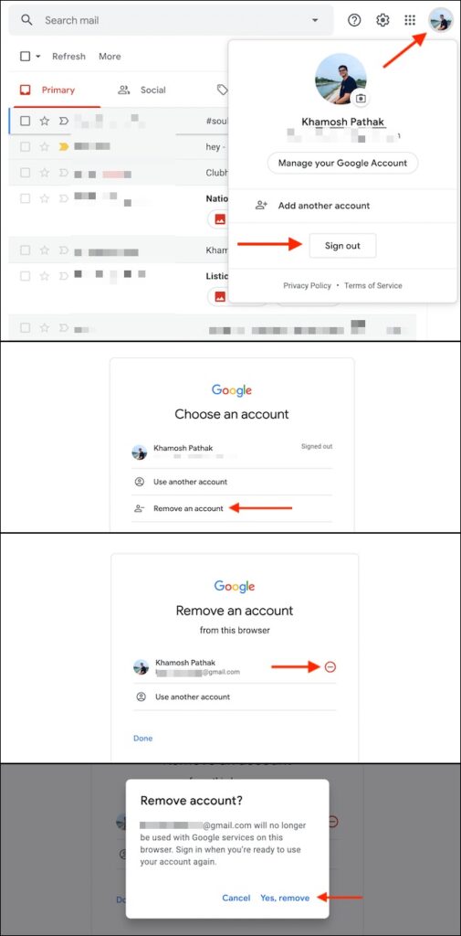cách đăng xuất Gmail trên điện thoại