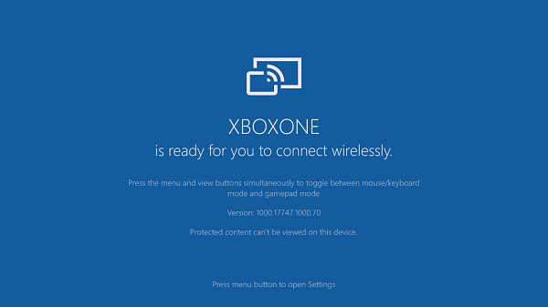 Chiếu Windows 10 PC lên Xbox One