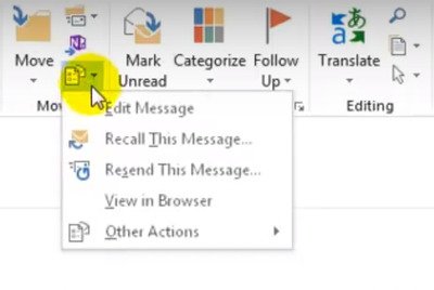 Cach chinh sua email da nhan trong Microsoft Outlook