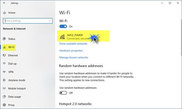 Đặt kết nối được đo trong Windows 10