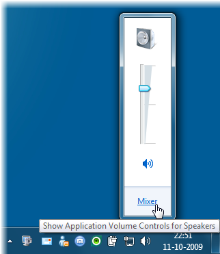 Windows 7 volumecontrol