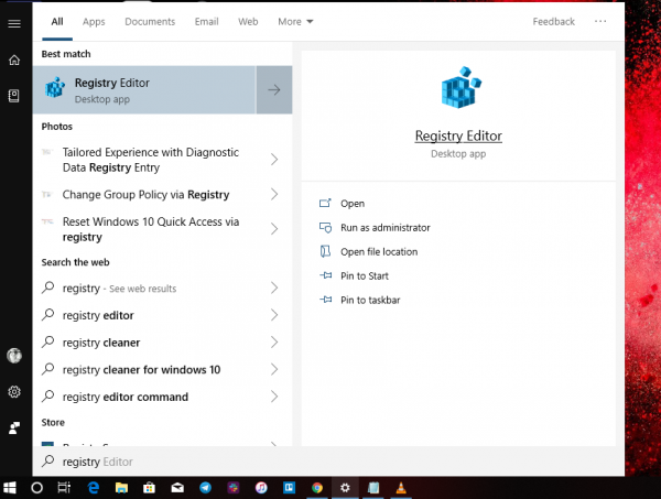 Cach mo Registry Editor trong Windows 10
