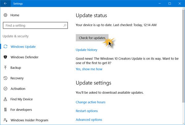 Cách tải bản cập nhật Windows 10 Fall Creators Update