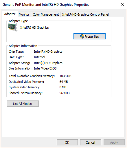 Cach tang RAM video chuyen dung trong Windows 10