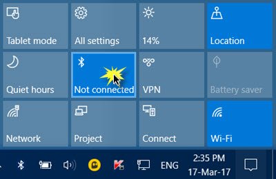 Cach tat hoac tat Bluetooth trong Windows 10