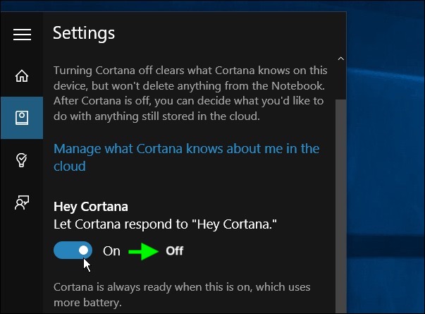 Cách bật Cortana trên Win 10.