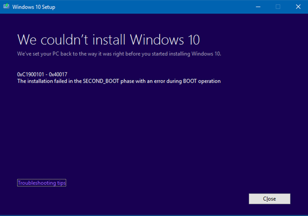 Mã lỗi nâng cấp Windows 10