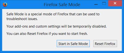 khởi động Firefox ở Safe Mode