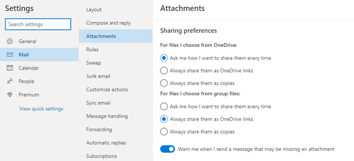 Không thể đính kèm tệp vào email trong Outlook.com và ứng dụng dành cho máy tính để bàn