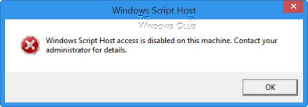 Quyền truy cập Máy chủ Windows Script bị tắt trên máy này