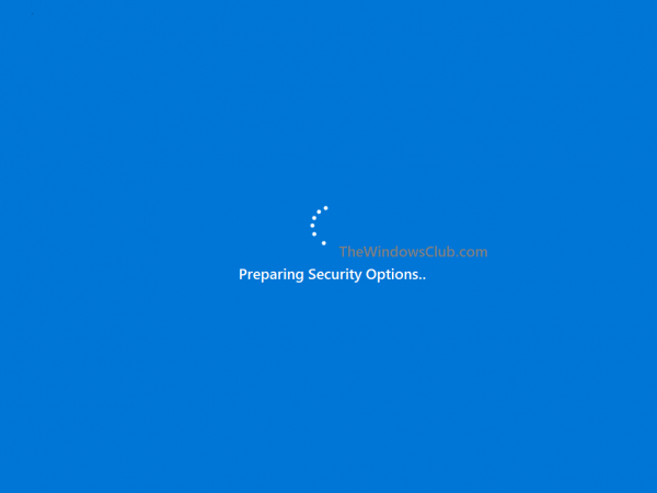 Windows 10 bị kẹt khi chuẩn bị tùy chọn bảo mật