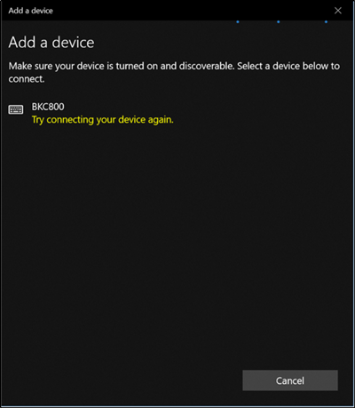 Bàn phím Bluetooth sẽ không kết nối trong Windows 10