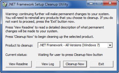 Tiện ích dọn dẹp thiết lập .NET Framework