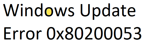 Lỗi cập nhật Windows 0x80200053