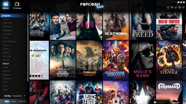 Popcorn Time cho phép bạn xem phim và chương trình truyền hình mà không cần tải xuống