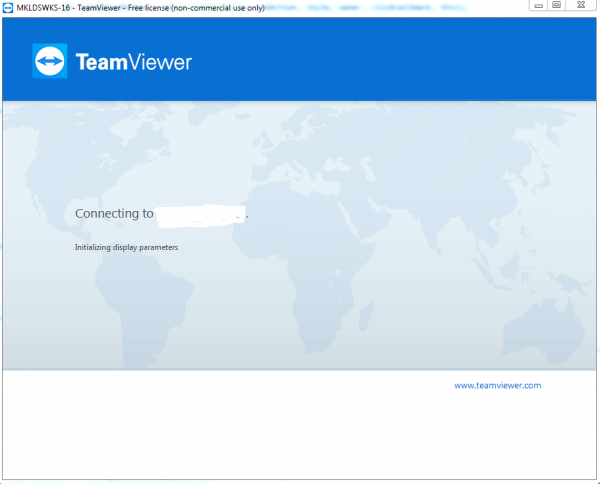 TeamViewer bị kẹt khi khởi tạo các tham số hiển thị