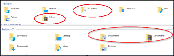Thu muc video bi thieu trong Windows 10 File