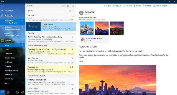Ứng dụng email khách Windows 10 Mail