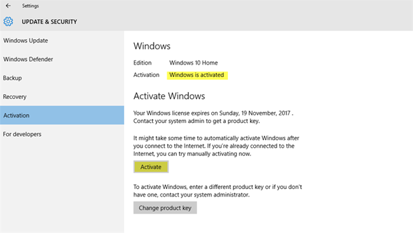 Windows 10 liên tục yêu cầu Kích hoạt