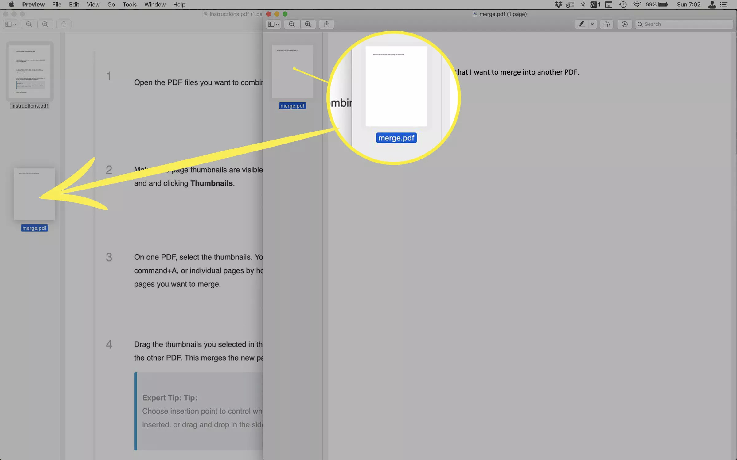 Top 3 thủ thuật ghép nhiều file PDF thành một file PDF trên máy Mac 3